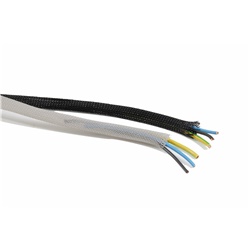 Guaina poliestere trecciata grigia diametro 4 mm per applicazioni elettriche isolamento resistente