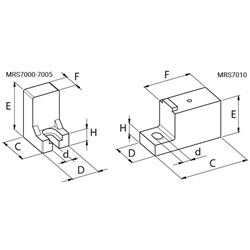Supporto morsettiera PA66 resistente per connessioni elettriche 12x8 uso industriale