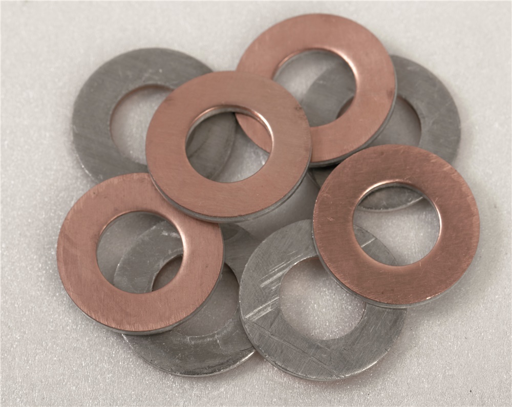Rondella bimetallica rame alluminio M6 zincata connessioni elettriche sicure
