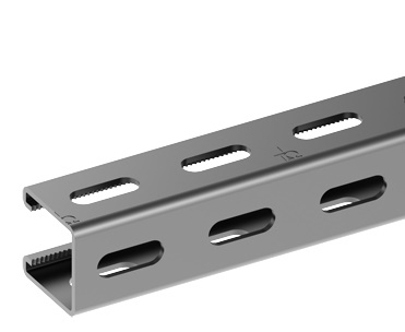 Profilo acciaio zincato a caldo 41x41x2,5 mm forato 6 mt per applicazioni elettriche e costruzioni