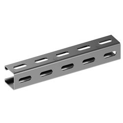 Profilo Sendzimir ASO 41x41x2 mm Forato 3 lati lunghezza 4 mt per installazioni elettriche industriali