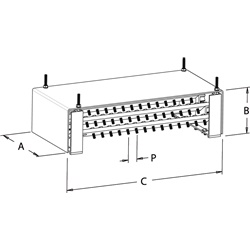 Ripartitore elettrico 630A 14 uscite kit 450mm per impianti industriali e commerciali
