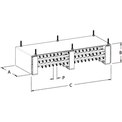 Ripartitore elettrico 630A 17 uscite M8 kit 550mm industriale commerciale