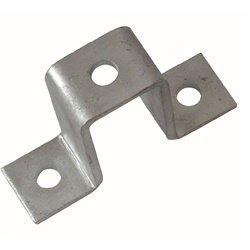 Staffa a omega zincata a caldo per profili 41x82 mm montaggio apparecchiature elettriche