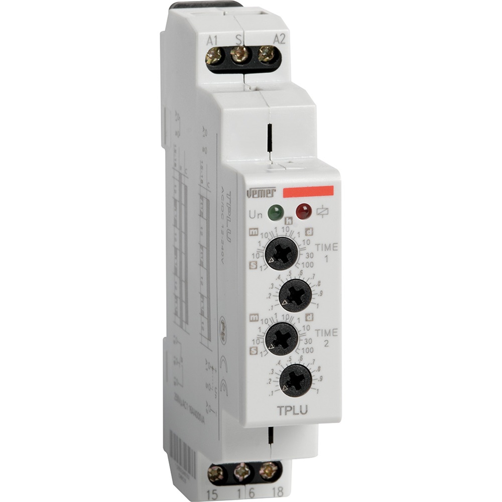 Relè temporizzatore PAU-LAV controllo ciclico ventilatori luci pompe 12-240VAC/DC