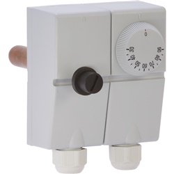 Doppio termostato meccanico regolabile con temperatura sicurezza per caldaie e pompe