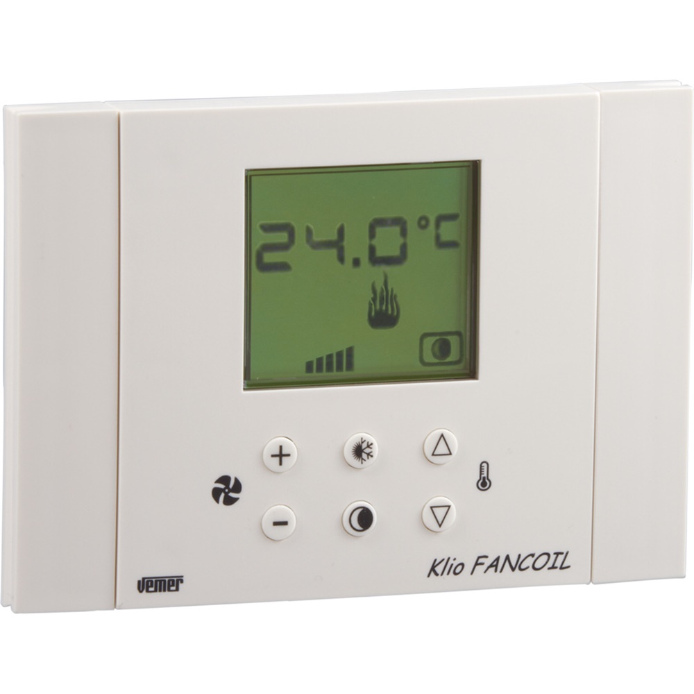 Termostato ambiente fancoil 3 velocità controllo temperatura con blocco tastiera e ingressi digitali
