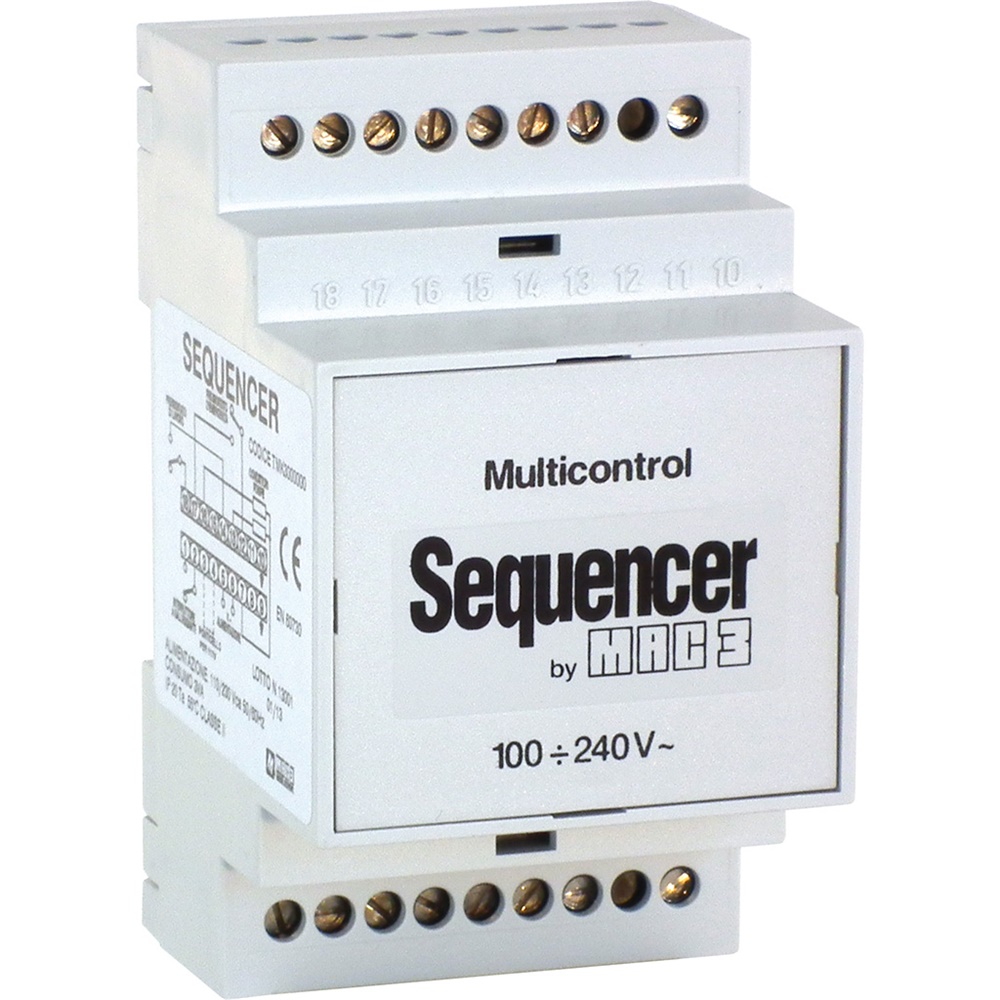 Relè controllo alternanza motori SEQUEN TMK30000V0 per pompe 3DIN 115-230V
