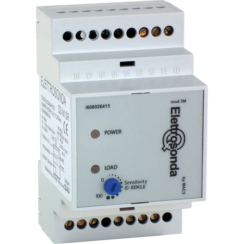 Relè controllo liquidi conduttivi ELETTROS EQ3SMR1V00 montaggio 3DIN 24-115-230VAC protezione pompe sommerse