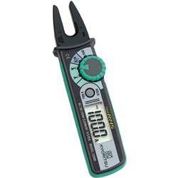 Pinza amperometrica digitale 2300R TRMS 100A AC/DC con ganasce aperte e display LCD retroilluminato per misure elettriche precise fino a 10 mm di diametro