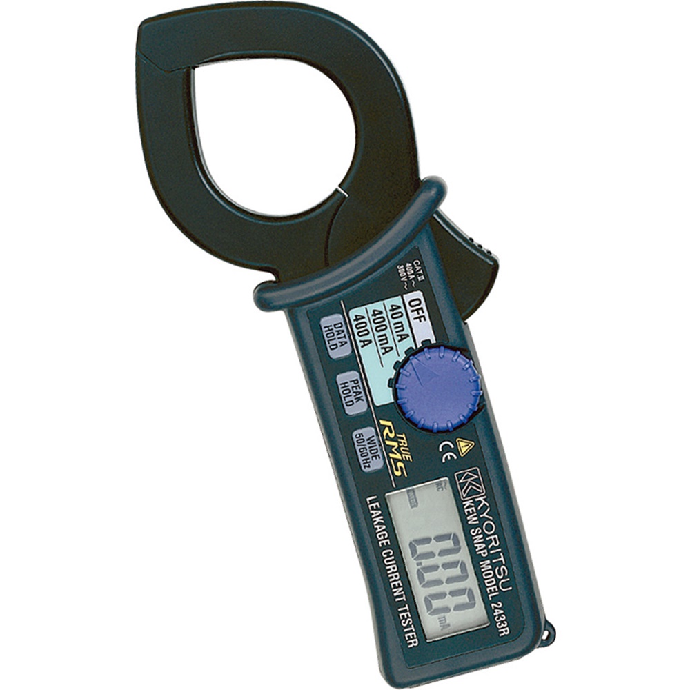 Pinza amperometrica digitale 2433R TRMS 400A con filtro 50Hz per correnti disperse, display LCD retroilluminato, misura conduttori fino a 40 mm, uso elettrico professionale