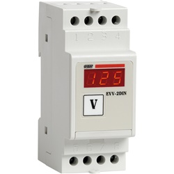 Voltmetro digitale barra DIN 1VCC 115/230VAC display LED rosso lettura distanza