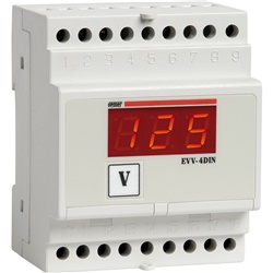Voltmetro digitale barra DIN 10V CC display LED rosso per tensione continua 115/230VAC