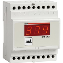 Amperometro digitale barra DIN EVA-4DIN 1ACC 115/230VAC lettura corrente continua display LED rosso