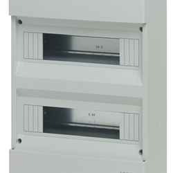 Centralino parete 24 moduli IP40 grigio RAL 7035 senza portello per installazioni elettriche