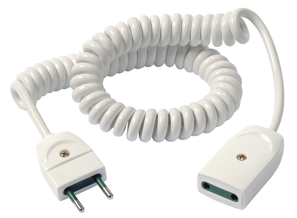 Cavo prolunga estensibile 2x0,75 3m bian