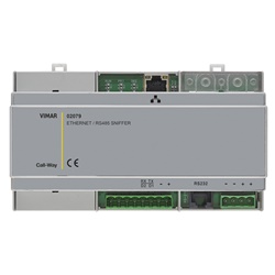 Interfaccia Ethernet RS485 installazione su guida DIN 9 moduli 17,5 mm