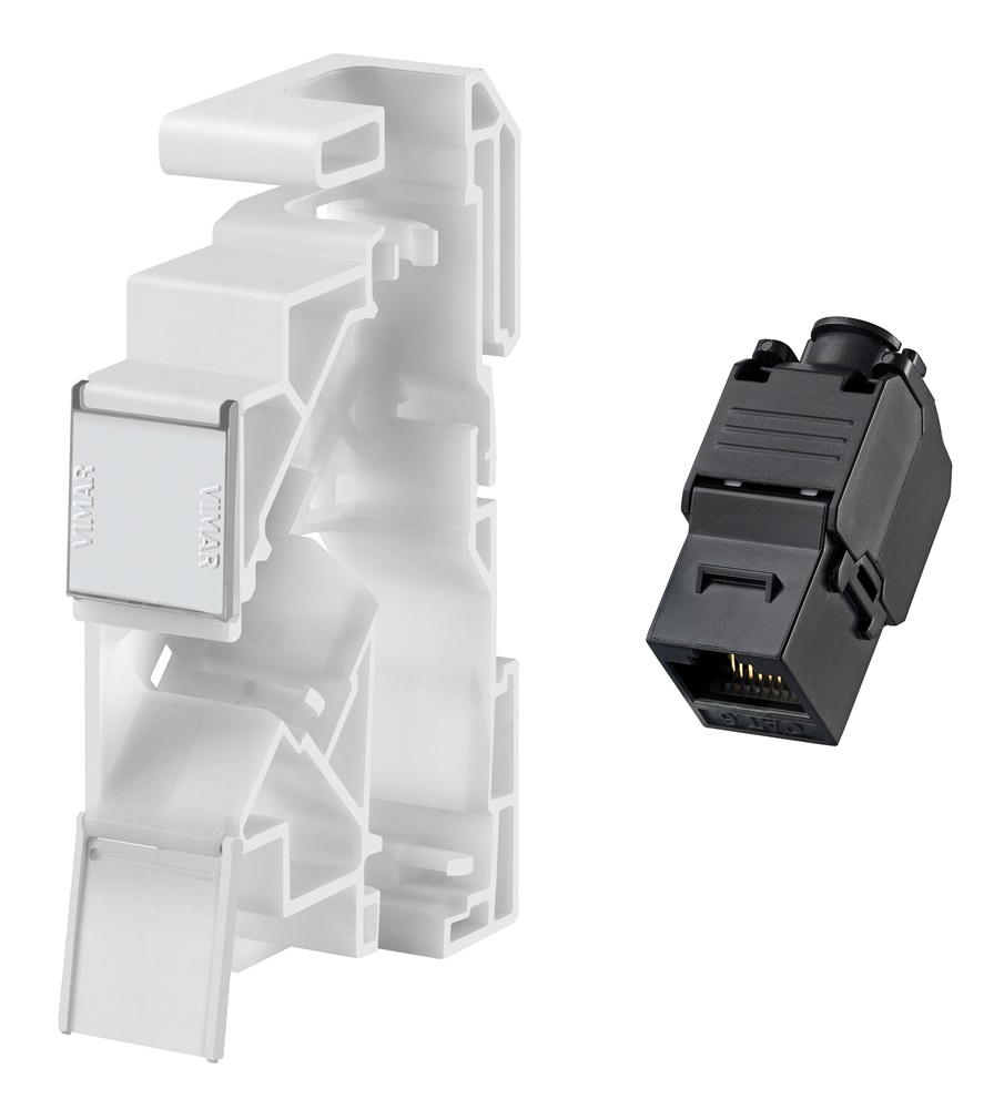Modulo permutazione Netsafe Cat6 UTP 1 modulo 17,5 mm guida DIN cablaggio universale T568A/B