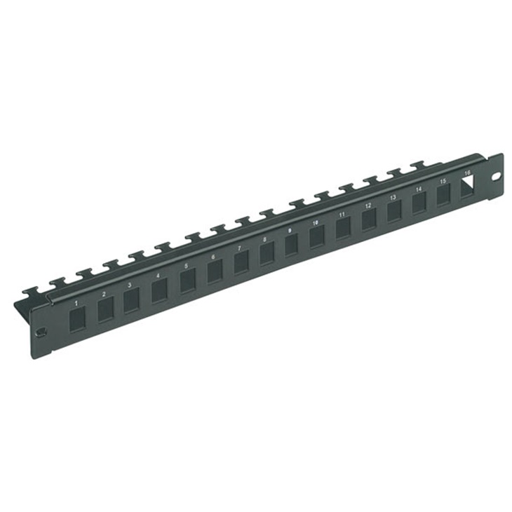 Pannello 16 porte vuote 1u