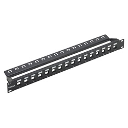 Pannello permutazione 19” 16 porte vuote 1U per rack networking