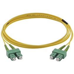 Cordone fibra ottica monomodale 9/125 SC/SC OS2 duplex 2 metri LSZH