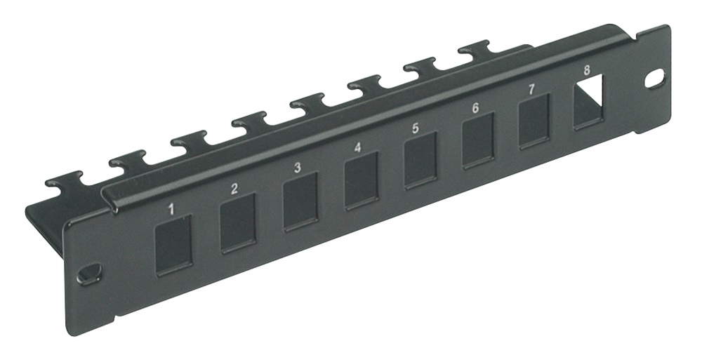 Pannello permutazione 10in 8 porte vuote 1U per rack networking