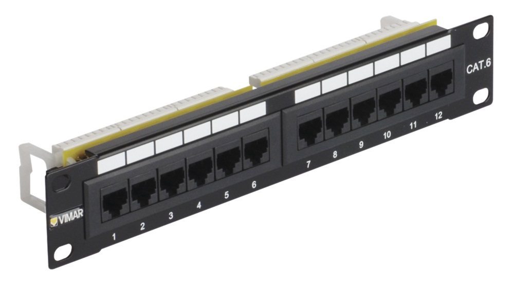 Pannello 10in 12 RJ45 Cat6 UTP 1u