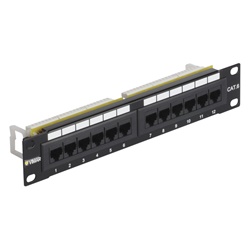 Pannello permutazione 10in 12 connettori RJ45 Cat6 UTP cablaggio universale 1U rack