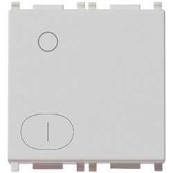 Interruttore 2P 16AX 2 moduli Silver illuminabile per lampade 200W max