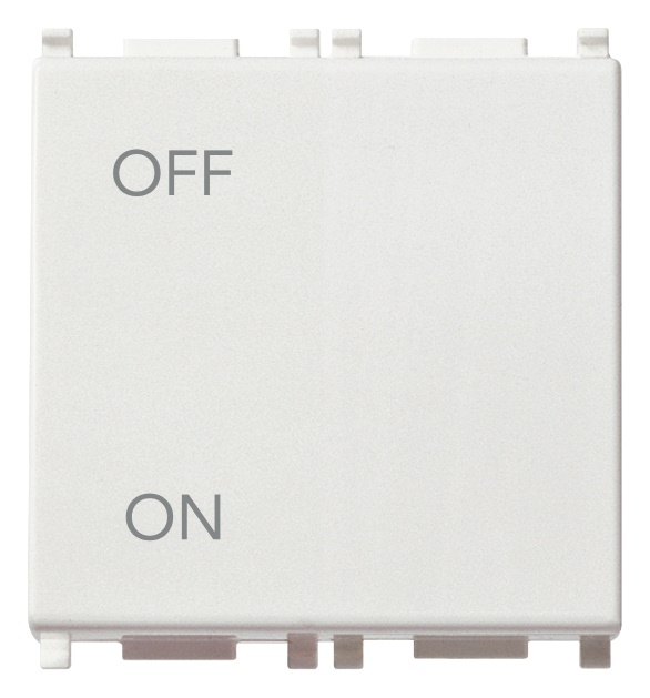 Interruttore 2P 20AX 2 moduli bianco illuminabile per lampade con alimentatore integrato