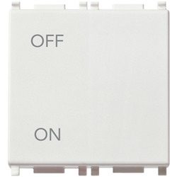 Interruttore 2P 20AX 2 moduli bianco illuminabile per lampade con alimentatore integrato