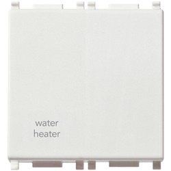 Interruttore 2P 20AX illuminabile simbolo Water/Heater 2 moduli bianco per impianti elettrici casa