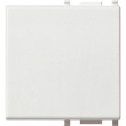Tasto 2 moduli illuminabile anello antibatterico bianco per impianti elettrici