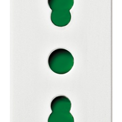 Presa 2P+T 16A P17/11 antibatterica bianca standard italiano per uso elettrico