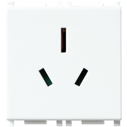 Presa SICURY 2P+T 15A 250V standard Australia bianco 2 moduli