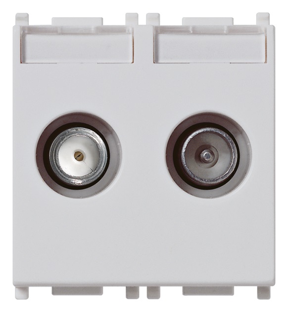 Presa TV-RD-SAT diretta 2 uscite Silver