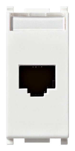 Presa RJ45 Netsafe Cat6A UTP bianco