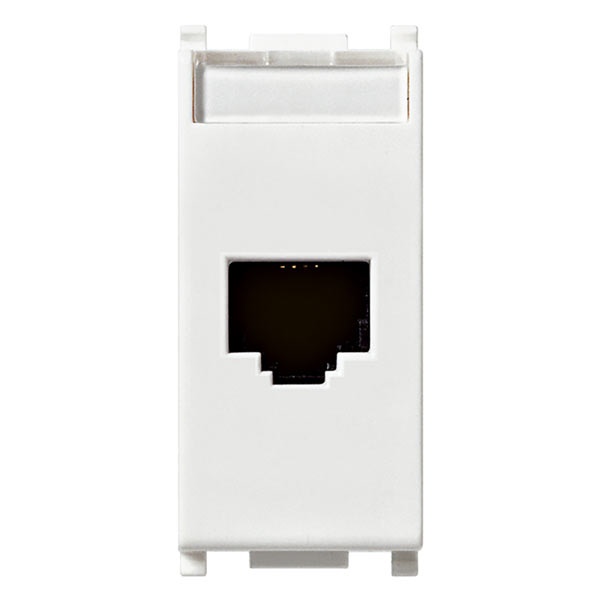 Presa RJ45 Netsafe Cat6A FTP bianco