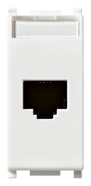Presa RJ45 Netsafe Cat6A FTP bianco