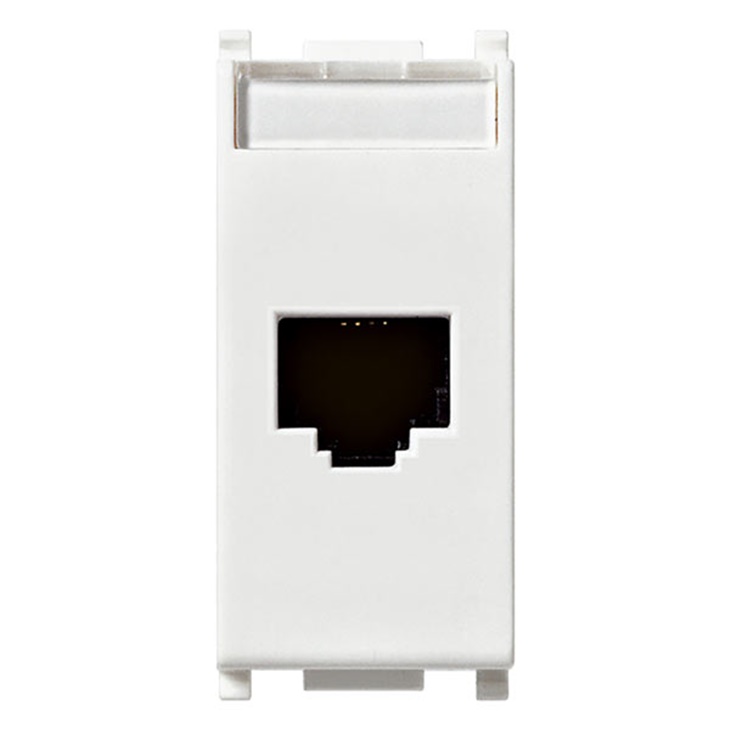 Presa RJ45 Netsafe Cat6A FTP bianco