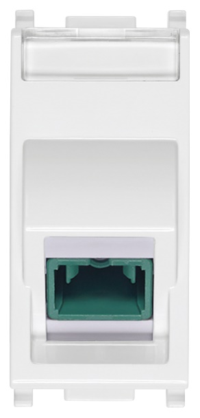 Presa ottica monomodale 9/125 µm SC simplex bianco per fibra ottica