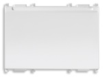 Lettore transponder verticale KNX bianco 3 moduli con 2 uscite relè e 2 ingressi contatti per controllo accessi interni