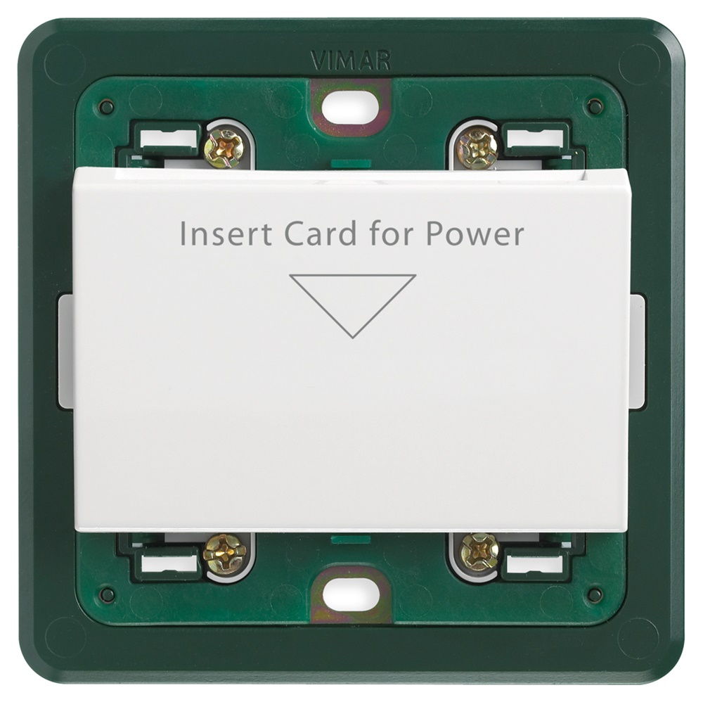 Interruttore a badge 230V bianco