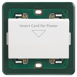 Interruttore a badge 230V bianco