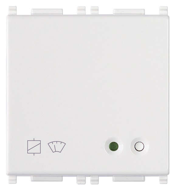 Attuatore relè 16A con sensore corrente integrato bianco 2 moduli per automazione elettrica
