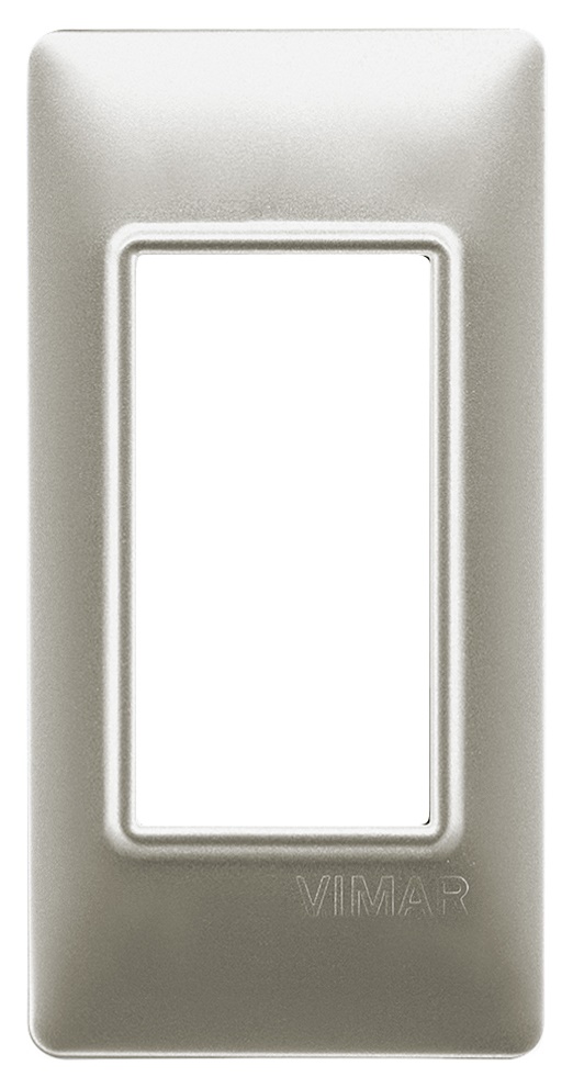 Placca 1 modulo tecnopolimero nichel opaco per pannelli elettrici