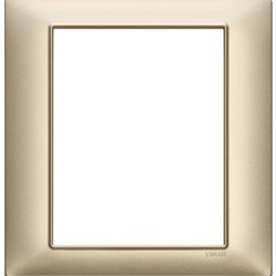 Placca 8 moduli champagne opaco tecnopolimero design moderno installazione elettrica
