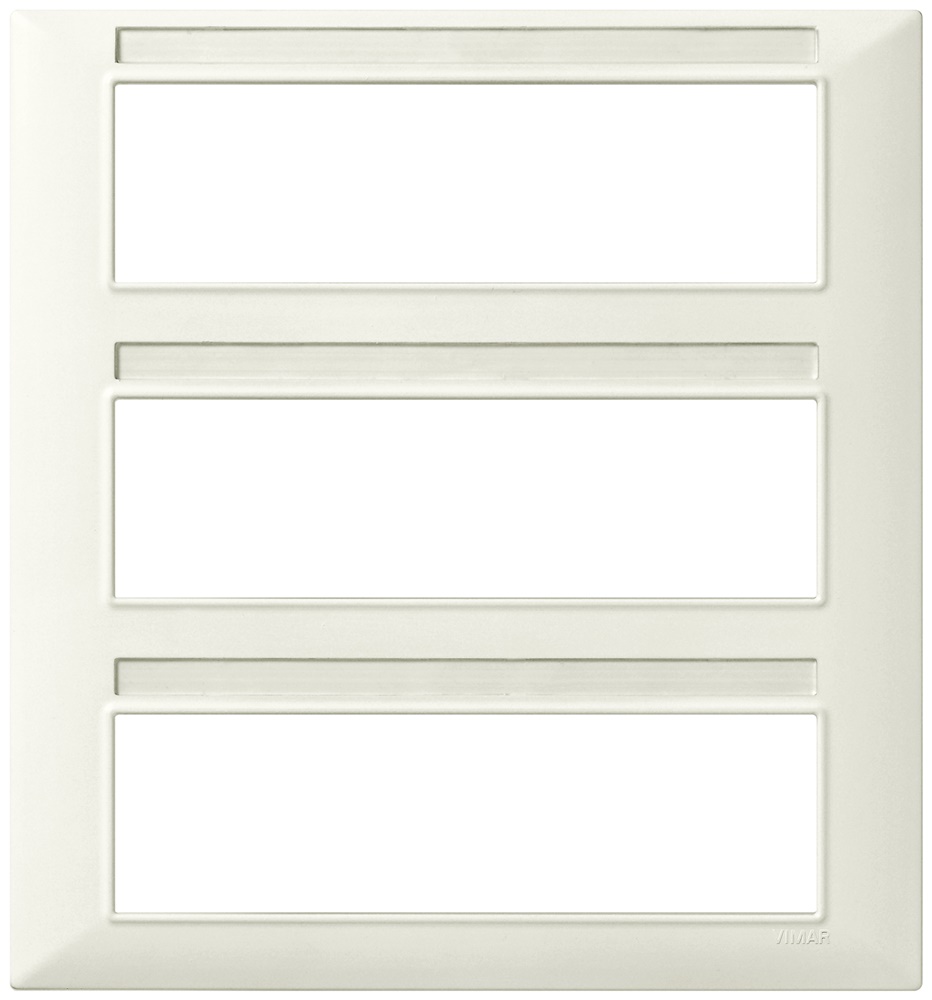 Placca 21 moduli tecnopolimero avorio per installazioni elettriche