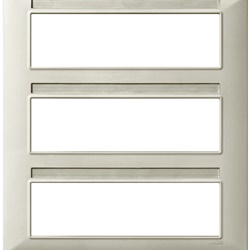 Placca 21 moduli tecnopolimero nichel opaco per installazioni elettriche