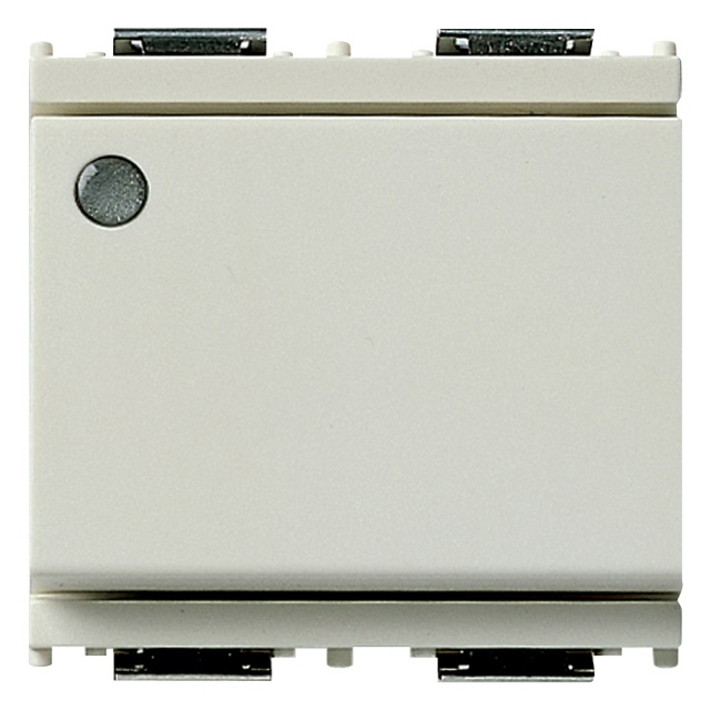 Interruttore 1P 16AX luminoso 2 moduli bianco per segnalazione lampade
